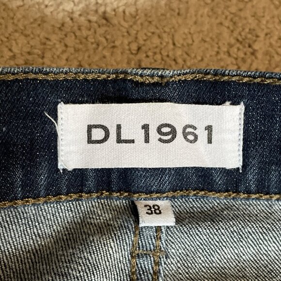 DL 1961 Vince Casual Straight Jeans Size 38X29 Mid Rise Dark Wash Stretch - Picture 7 of 11